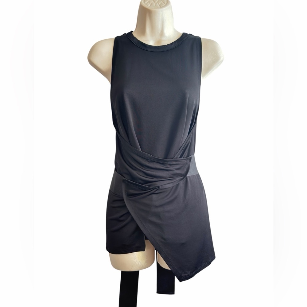 Ted Baker EVEAH 2 Black Halter Tunic Top Sleeveless Draped Asymmetric Blouse NEW - Picture 5 of 16